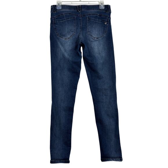 Democracy Ab Solution Ankle Jeans Size 6 Blue Skinny Distressed Stretch Denim - Picture 5 of 11